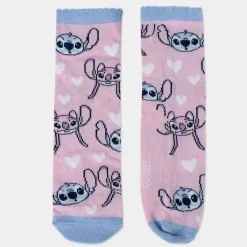 Outlet 4-pak strømper i sparegris - Stitch - LBLÅ/LRØD Strømper|Multipack