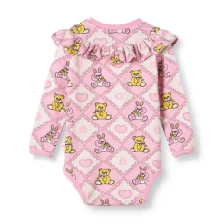 Online Paula Red Langærmet Body - Lace Bodystocking Langærmet