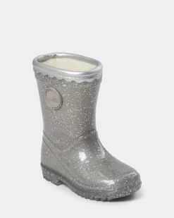 New Perla Gummistøvler - Silver Lange Gummistøvler