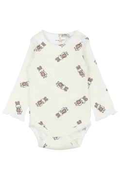 Outlet Pippa Rib Body langærmet - Cloud dans Bodystocking Langærmet