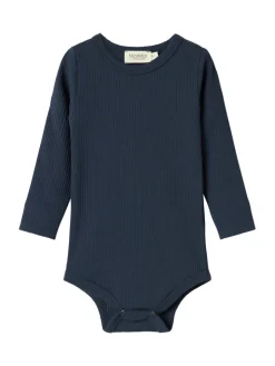 Best Plain Langærmet Body - Pilot navy Bodystocking Langærmet