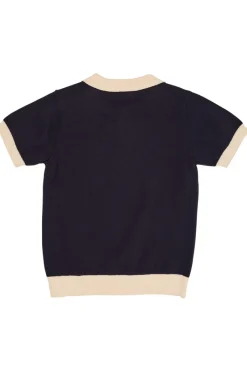 Outlet Polo m. både - CREAM/NAVY T-Shirts & Toppe