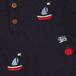 Outlet Polo m. både - CREAM/NAVY T-Shirts & Toppe