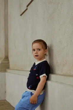 Outlet Polo m. både - CREAM/NAVY T-Shirts & Toppe