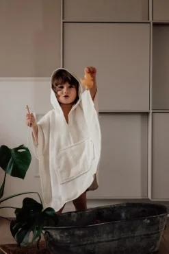 Online Poncho - Vanilla Cream - Oeko-Tex Børn Badeslag & Ponchoer