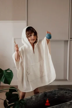 Online Poncho - Vanilla Cream - Oeko-Tex Børn Badeslag & Ponchoer