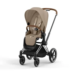 Online Priam klapvogn - cozy beige/chrome brown Klapvogne Med Flade Sæder