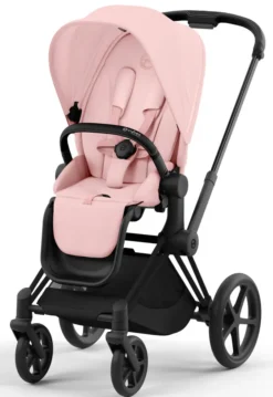 Sale Priam klapvogn - peach pink/matt black Klapvogne Med Flade Sæder