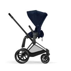 Clearance Priam klapvogn - Rebellious luxury denim blue/matt black Klapvogne Med Flade Sæder