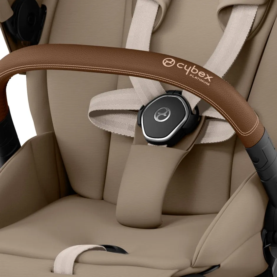 Hot Priam klapvogn inkl. cloud T og base - cozy beige/chrome brown PLUS Klapvogne Med Flade Sæder