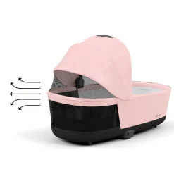 New PRIAM Lux Barnevognskasse - Peach Pink Liggedele Til Kombivogne