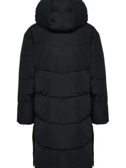 Discount Puffer Lang Jakke - Black Vinterjakker & Bukser