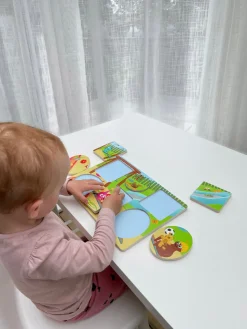 Clearance Puslespil i træ med legepladsmotiv Puslespil