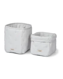 Outlet Quiltede kurve, 2 stk, Morning Dew Børn Pusleopbevaring