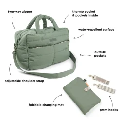 New Quiltet pusletaske - grøn Pusletasker & Transporttasker