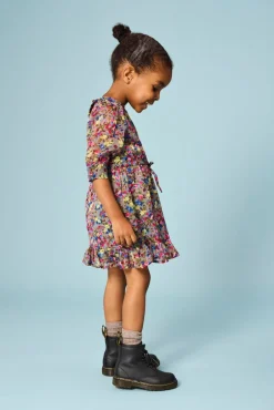 Sale Rachel langærmet Aop kjole - DECEMBER SKY Kjoler