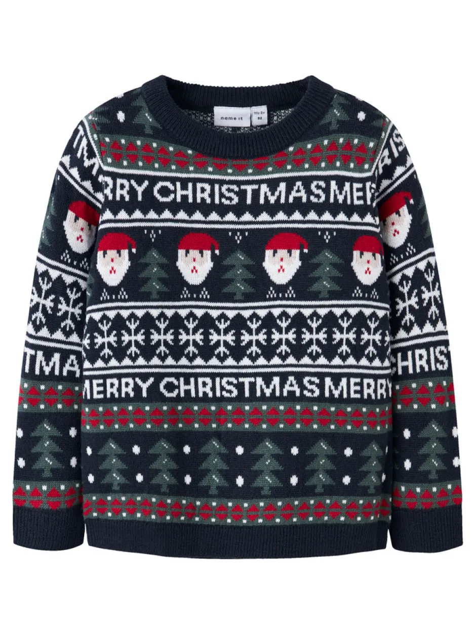 Best Rastokka Striksweater - Dark Sapphire Juletøj|Cardigans, Veste & Trøjer