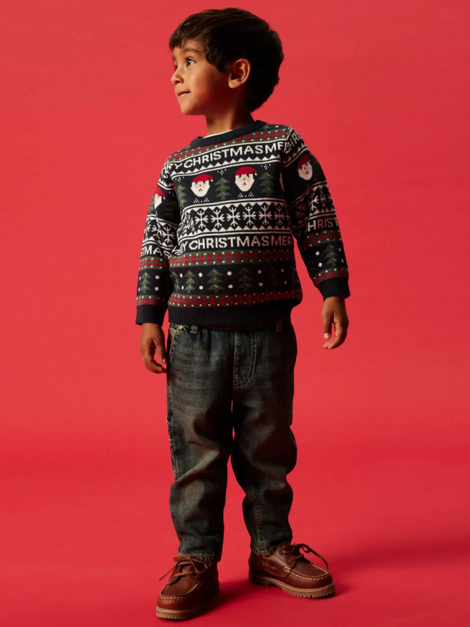 Best Rastokka Striksweater - Dark Sapphire Juletøj|Cardigans, Veste & Trøjer