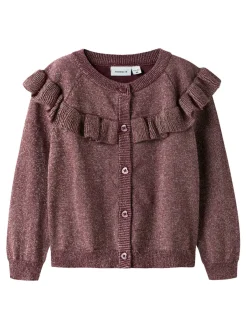 New Refraja Strikket Cardigan - Burgundy Juletøj|Cardigans, Veste & Trøjer