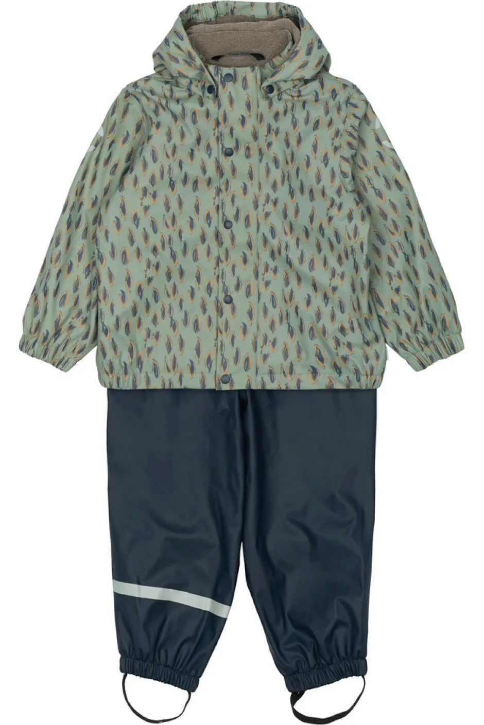 Outlet Regnsæt m. Fleece - Iceberg green Regntøj