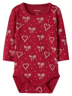 Ri Langærmet Body - Jester Red Bodystocking Langærmet|Juletøj