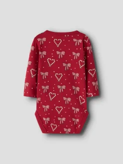 Ri Langærmet Body - Jester Red Bodystocking Langærmet|Juletøj