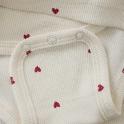 Outlet Rib Kjole - med hjerteprint Kjoler