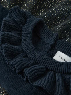 Online Rolia Strikket Kjole - Navy Blazer Juletøj|Kjoler