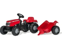 Discount Rolly kid Massey Ferguson pedal traktor med trailer Leg I Haven|Biler, Traktorer & Scootere