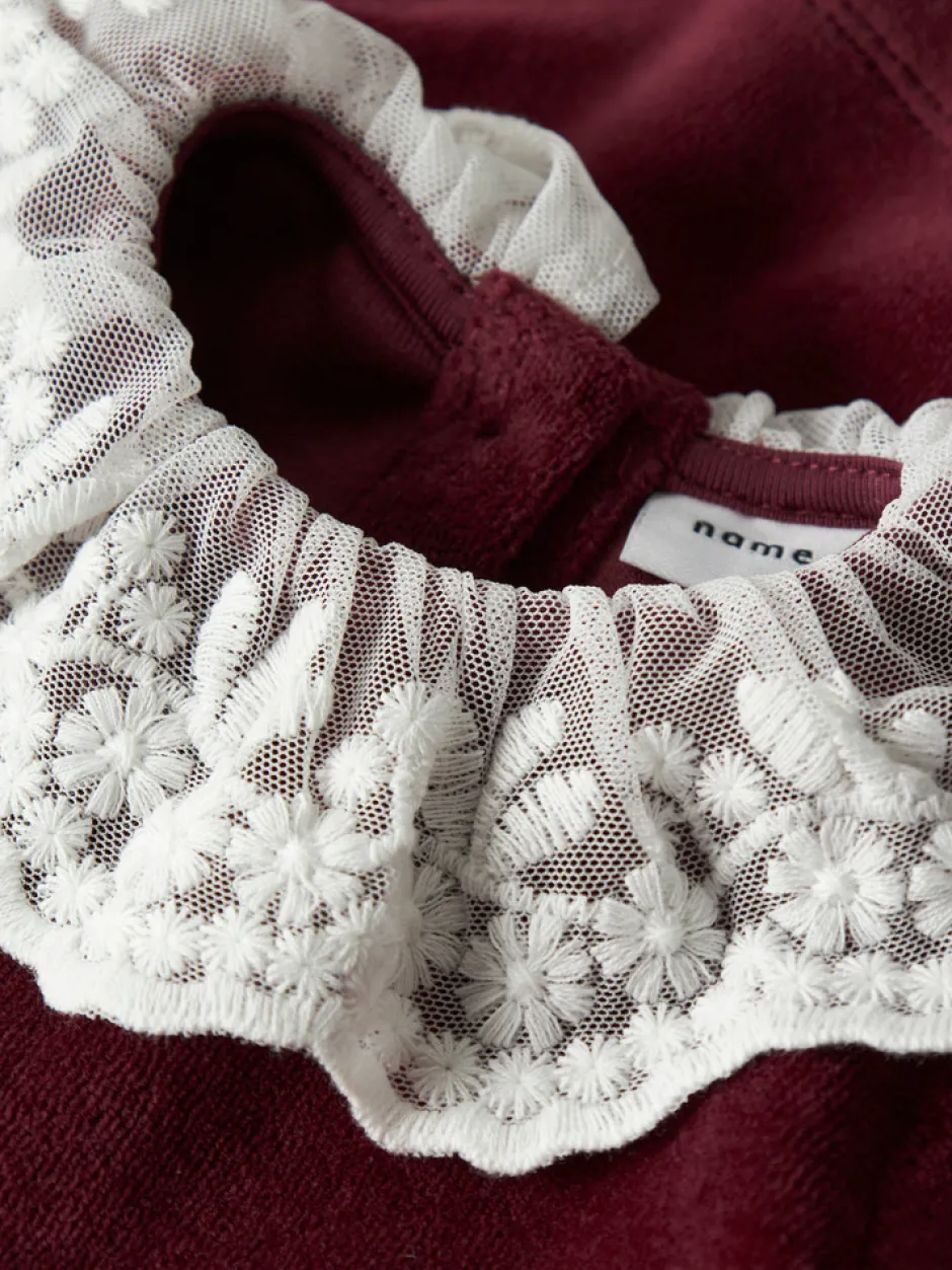 New Roxy Velour Kjole - Burgundy Juletøj|Kjoler