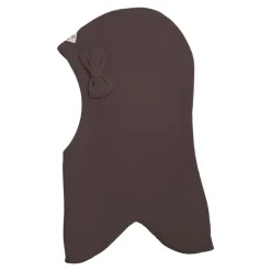 Clearance Rund Elefanthue m. Sløjfe - Chocolate brown Elefanthuer & Huer|Uldhuer, Uldvanter & Uldfutter