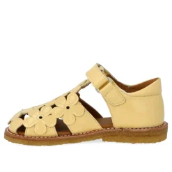 Clearance Sandal med blomster og velcro - 2706 Sandaler Med Lukket Tå