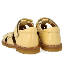 Clearance Sandal med blomster og velcro - 2706 Sandaler Med Lukket Tå