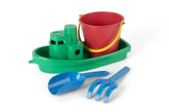 Hot Sandsæt med grøn båd RECYCLED Leg I Haven