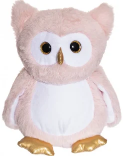 Hot Selvlysende Ugle, plysdyr lyserød, 25 cm Bamser