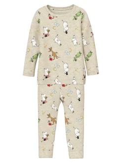 Outlet Semol Moomin Nattøj Sæt - Peyote Melange Nattøj & Natkjoler