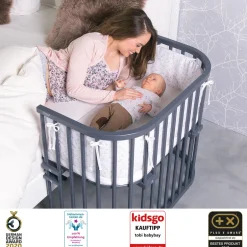 Sale Side by side seng Maxi - Grå Børn Side By Side Senge