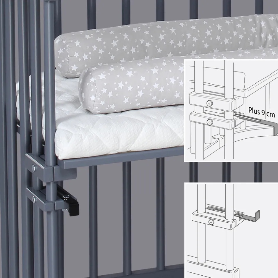 Sale Side by side seng Maxi - Grå Børn Side By Side Senge