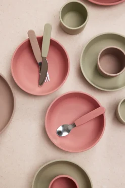 Silikone bestiksæt - rose Bestik