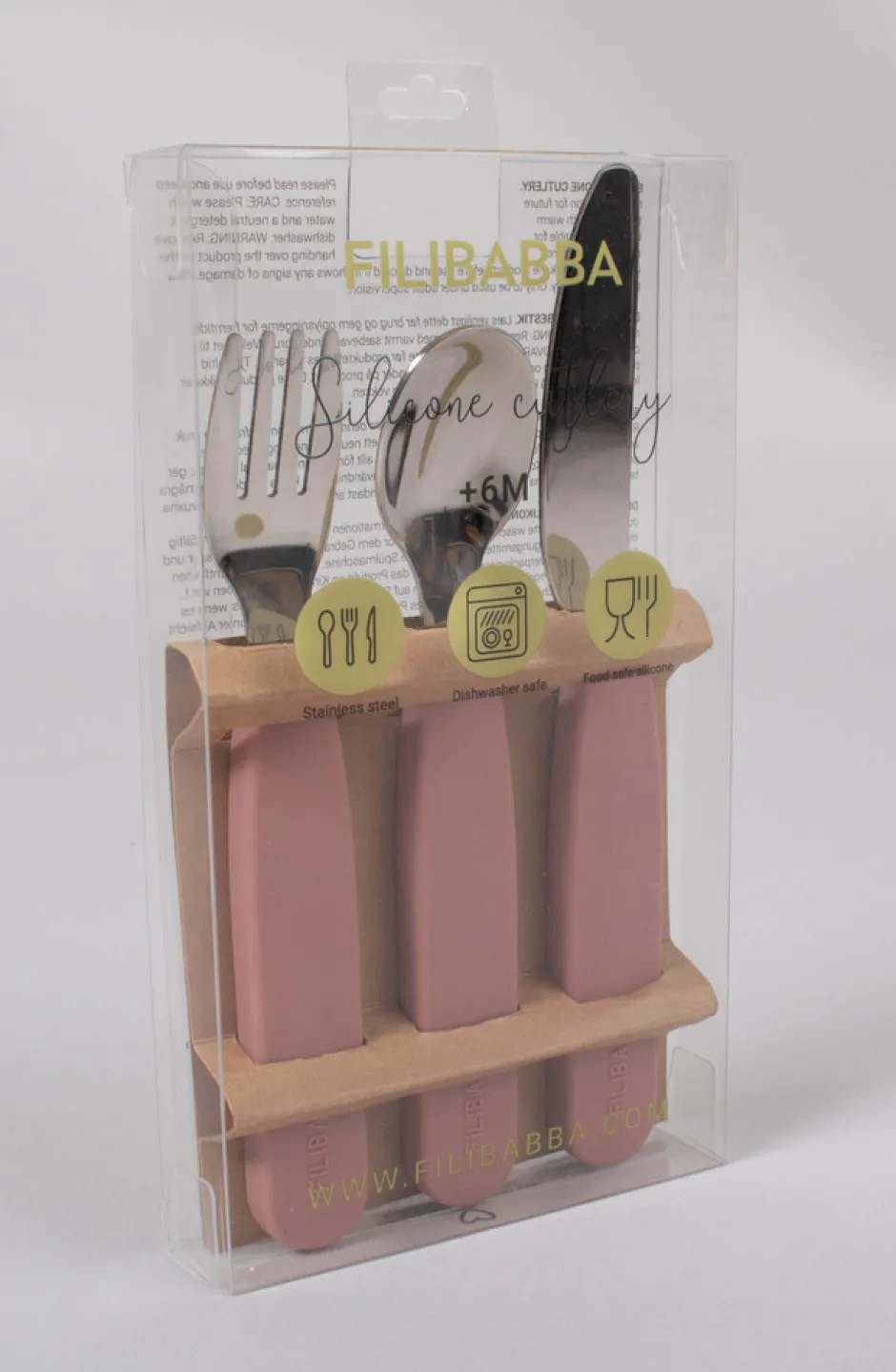 Silikone bestiksæt - rose Bestik