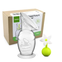 New Silikone brystpumpe inkl. blomsterstopper 150 ml Brystpumper