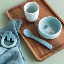 New Silikone første spisesæt - Blå Service