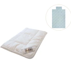 New Silke babydyne med sengetøj - Blue fog Børn Pakkeløsninger|Sengetøj