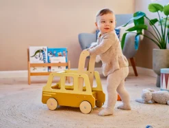 Sale Skolebus skubbevogn gul Gåvogne & Aktivitetsborde