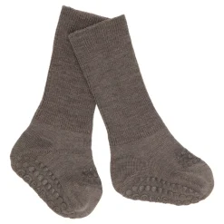 Online Skridsikre Strømper - Merino Uld - Brown melange Skridsikre Strømper|Uldstrømper & Uldstrømpebukser