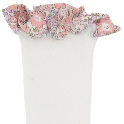 New Skridsikre Strømper - Liberty - Off White / Michelle pink Skridsikre Strømper
