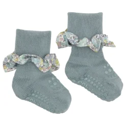 Clearance Skridsikre Strømper - Liberty - Dusty Blue / Michelle Purple Skridsikre Strømper