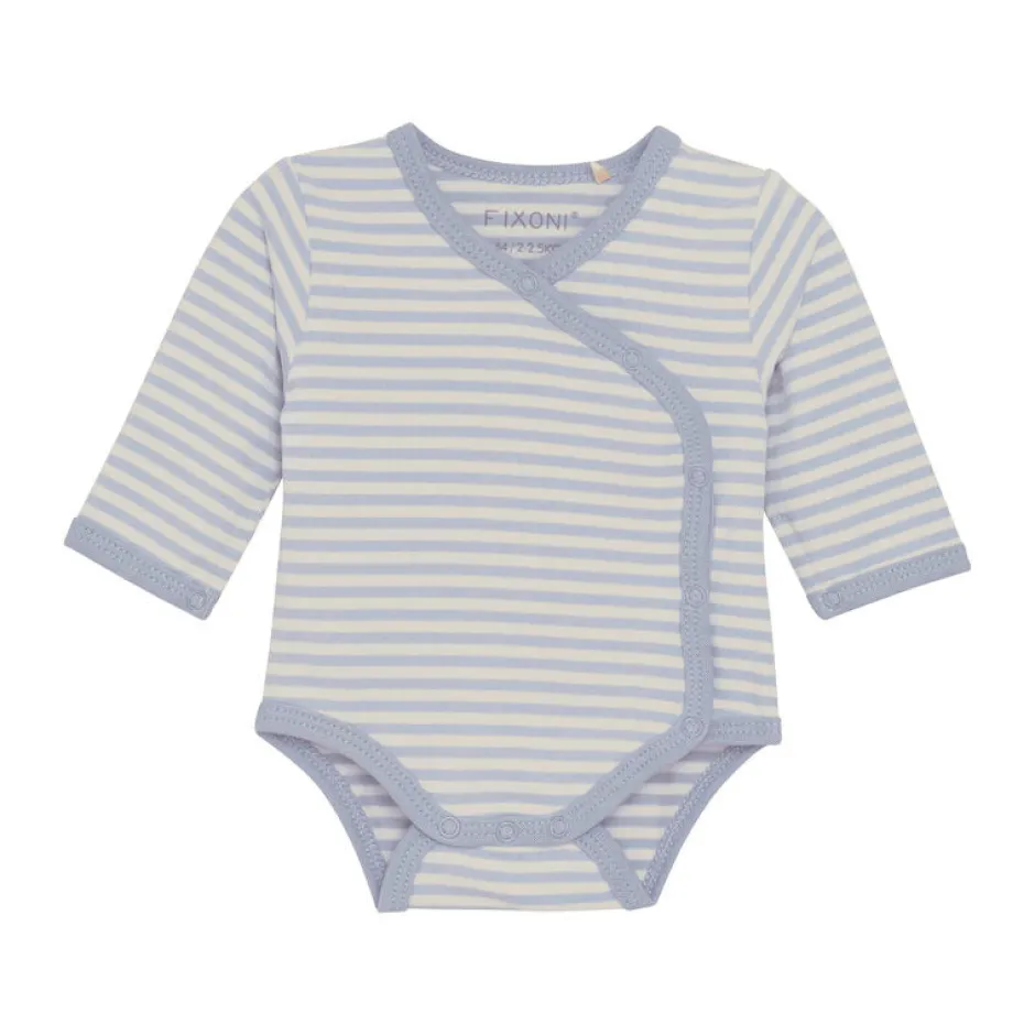 Online Slå-om Body Langærmet - Zen Blue Bodystocking M. Skrålukning|Præmatur Tøj