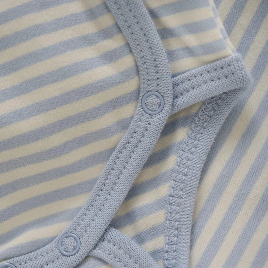 Online Slå-om Body Langærmet - Zen Blue Bodystocking M. Skrålukning|Præmatur Tøj