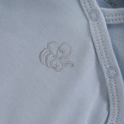 Slå-om Body Langærmet - Zen Blue Bodystocking M. Skrålukning|Præmatur Tøj